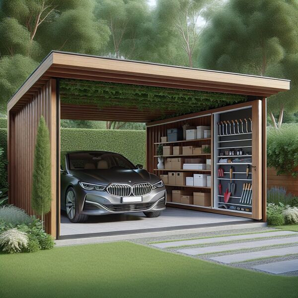  Carport mit Abstellraum » Mehr Stauraum schaffen