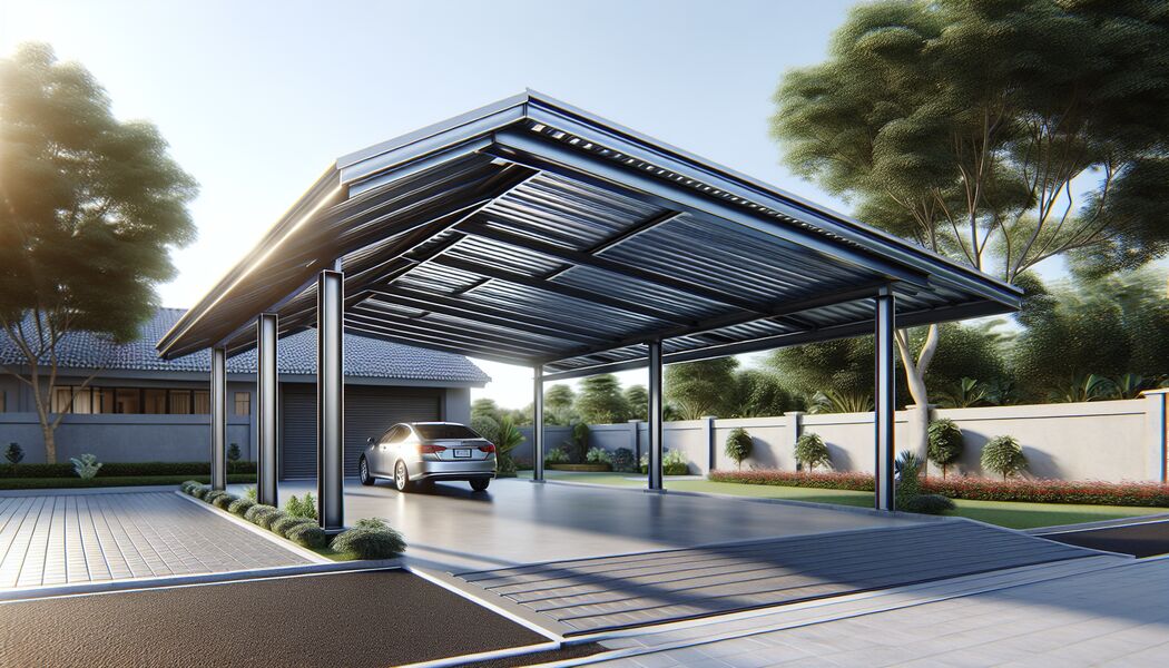 Flexibel in Farb- und Designwahl -  Carport Metall » Stabil und langlebig