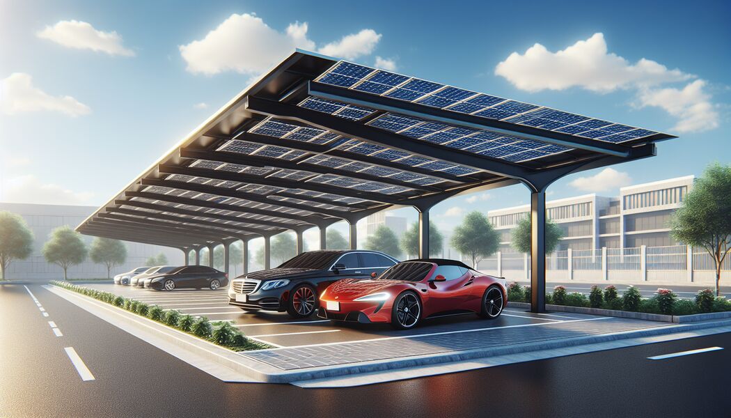 Reduktion von CO2-Emissionen durch Eigenverbrauch -  Photovoltaik Carport » Doppelte Funktion